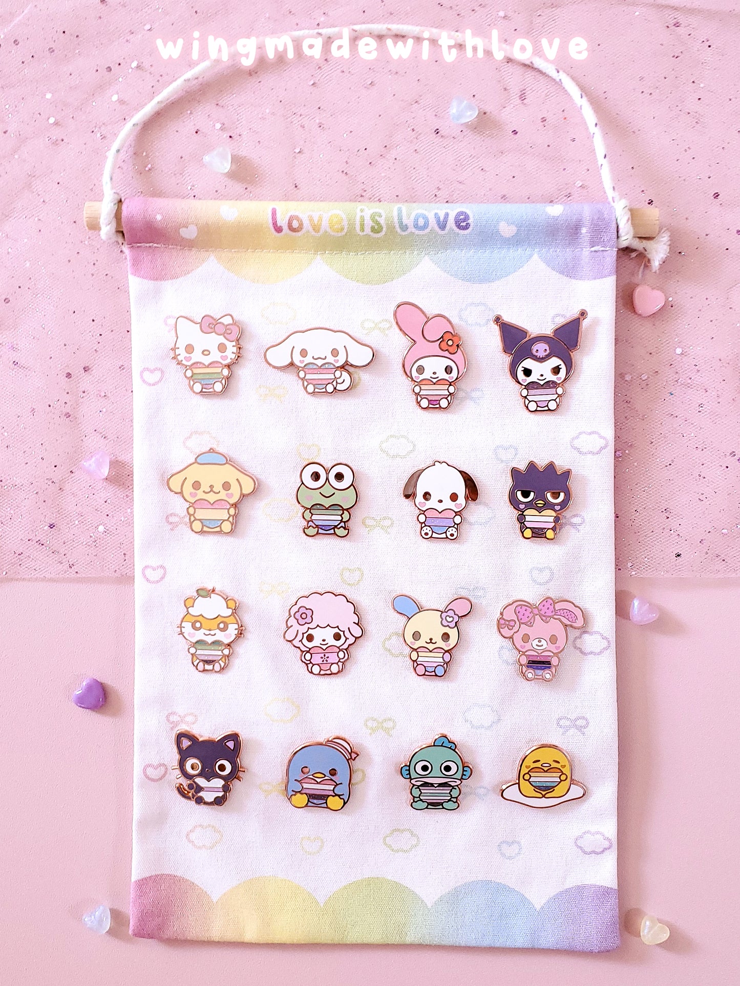 Fanart Pin Display Banner ♡ Kawaii Pride Friends