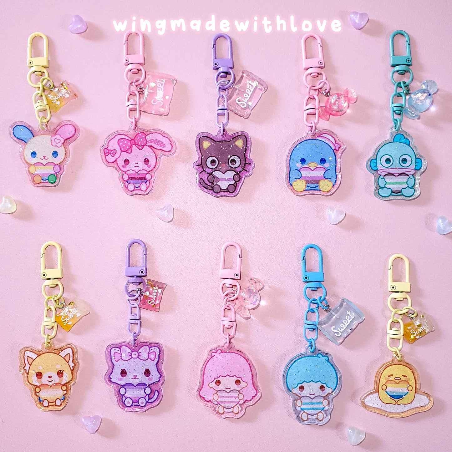 Fanart Keychains ♡ Kawaii Pride Friends