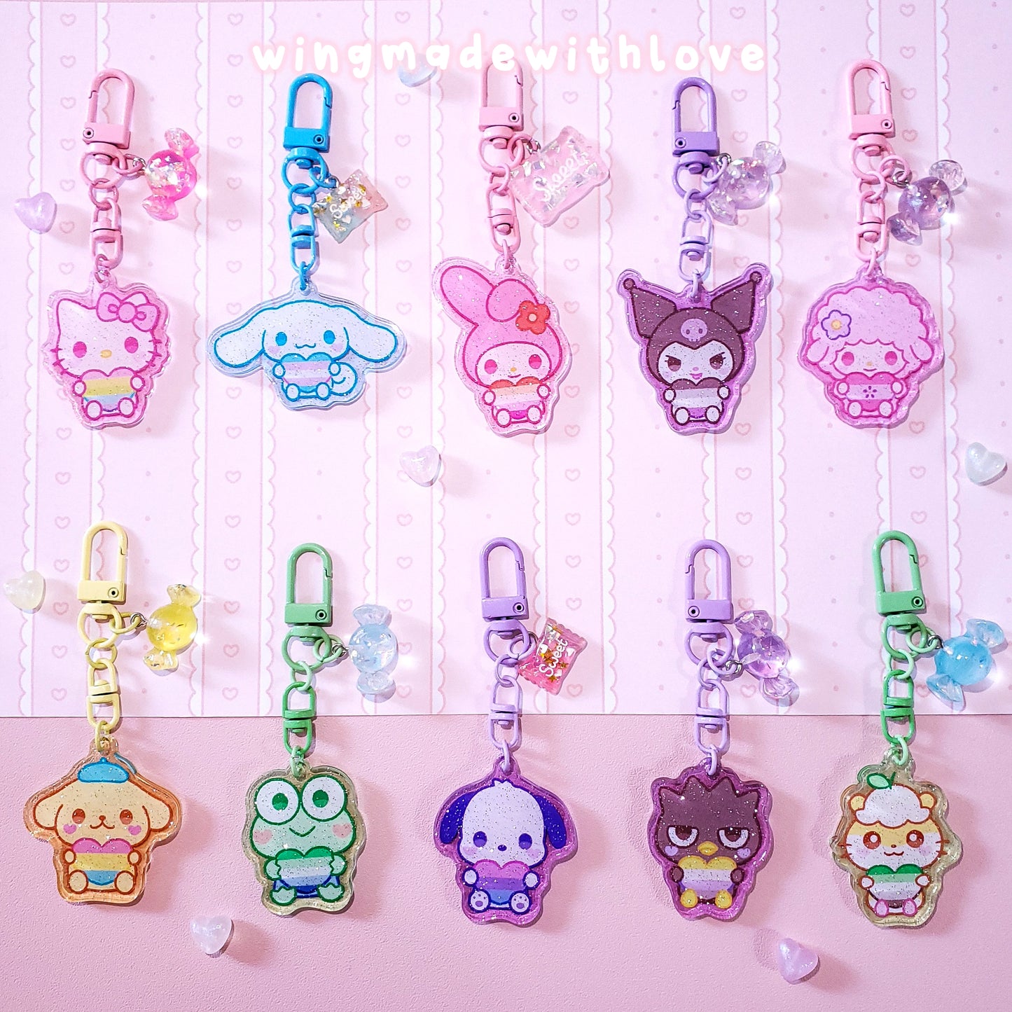 Fanart Keychains ♡ Kawaii Pride Friends