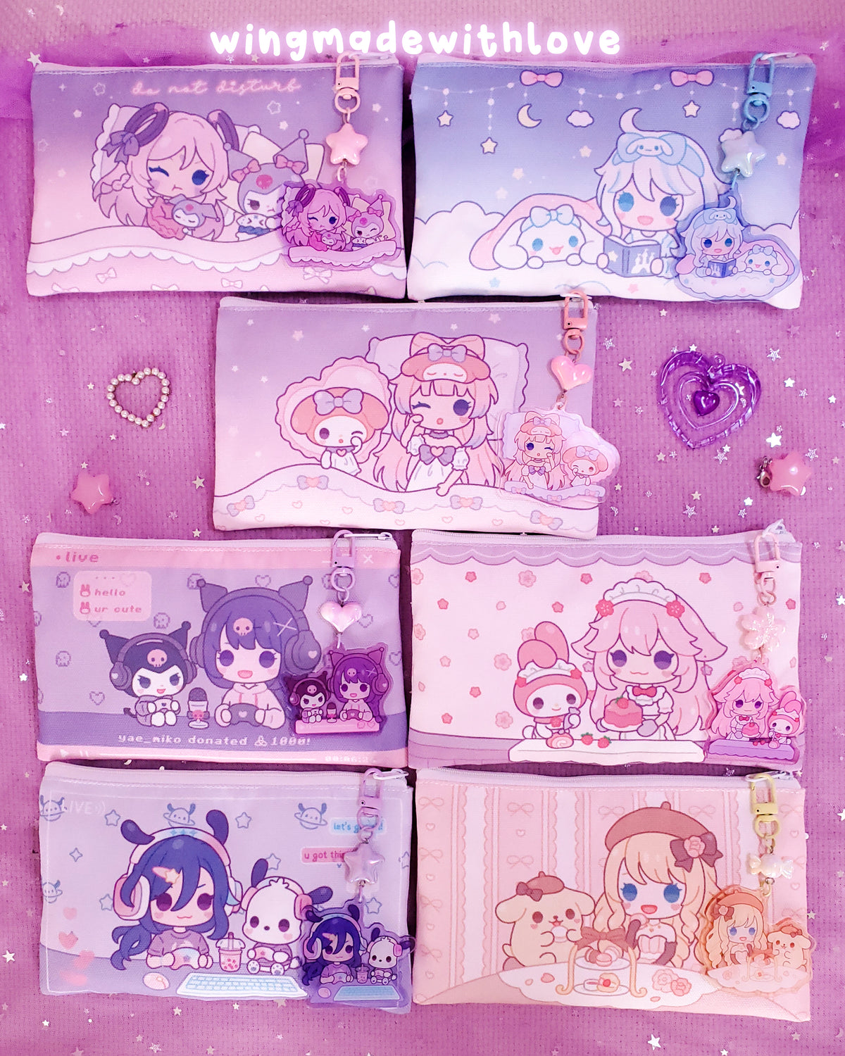Genshin Pouches ♡ Citlali Furina Kokomi Raiden Yae Clorinde Navia