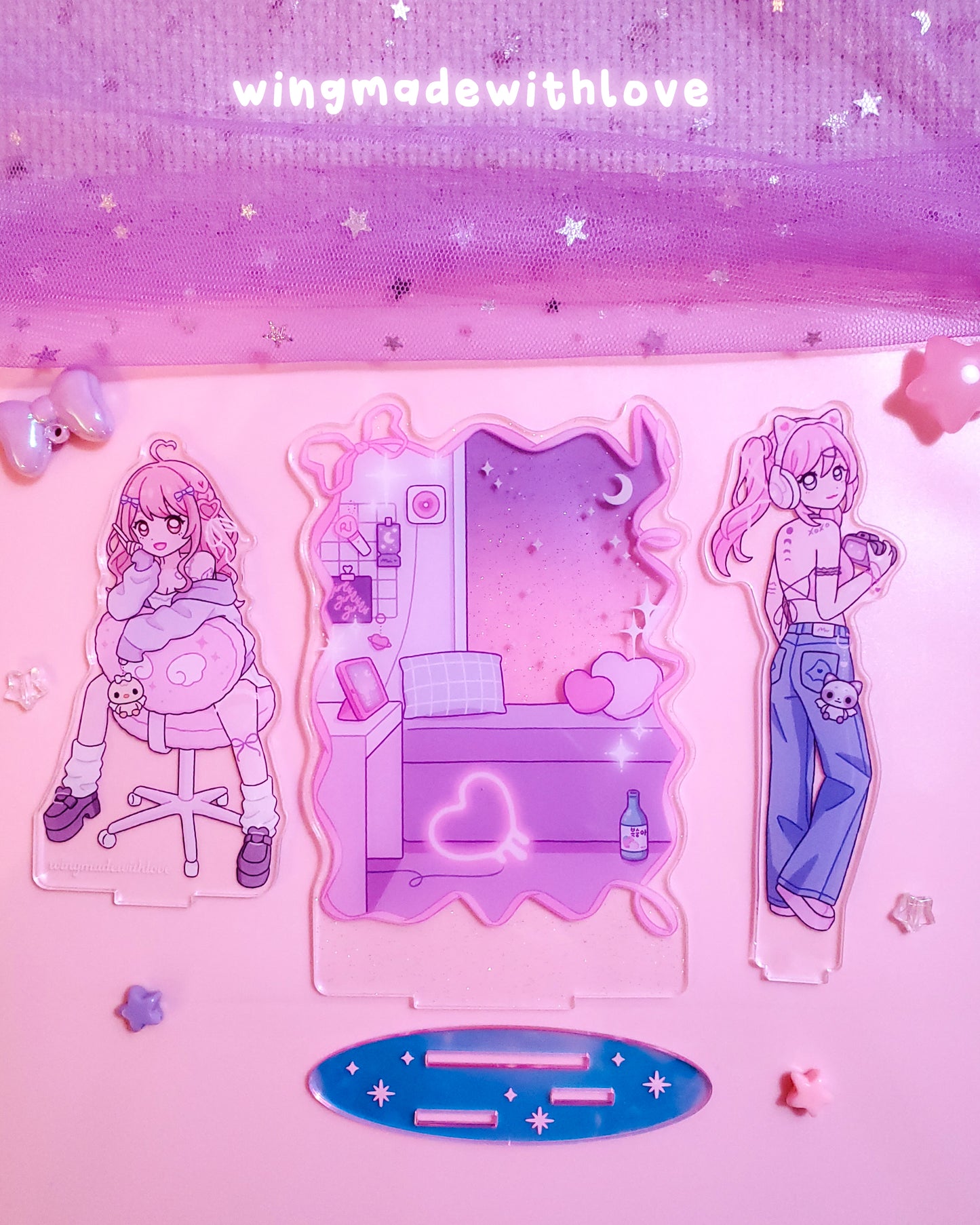 OC Standee ♡ Cozy Bedroom Anime Girls ♡ Rei & Mimi
