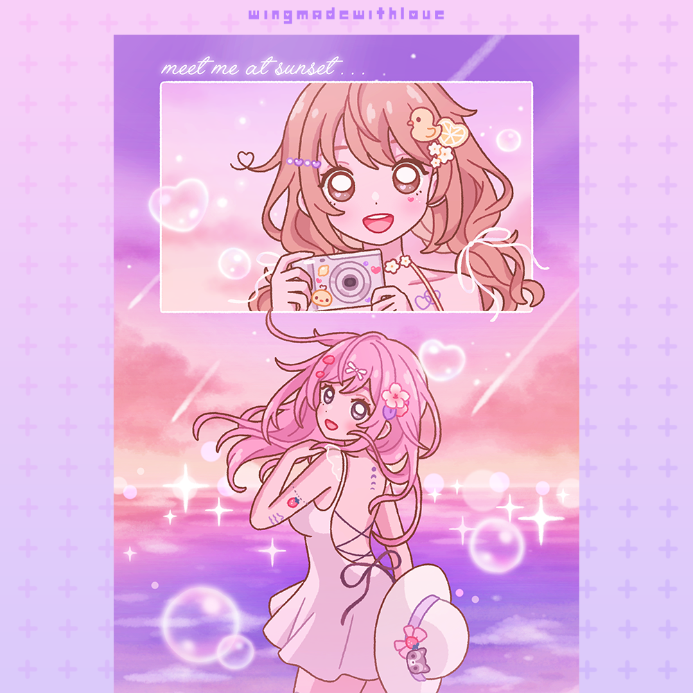 OC Print ♡ Meet me at sunset (Rei x Mimi)