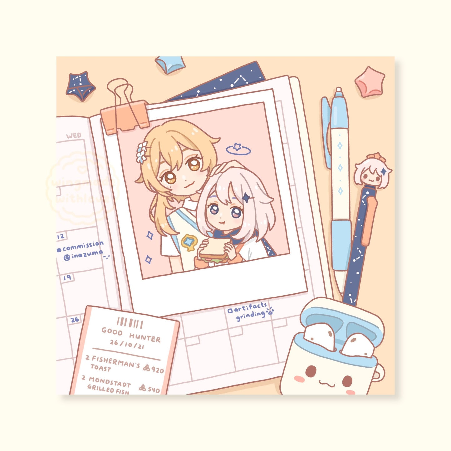 Genshin Print ♡ Lumine Paimon