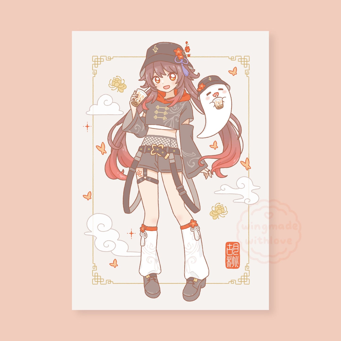 Genshin Print ♡ Hu Tao Shenhe Full Body