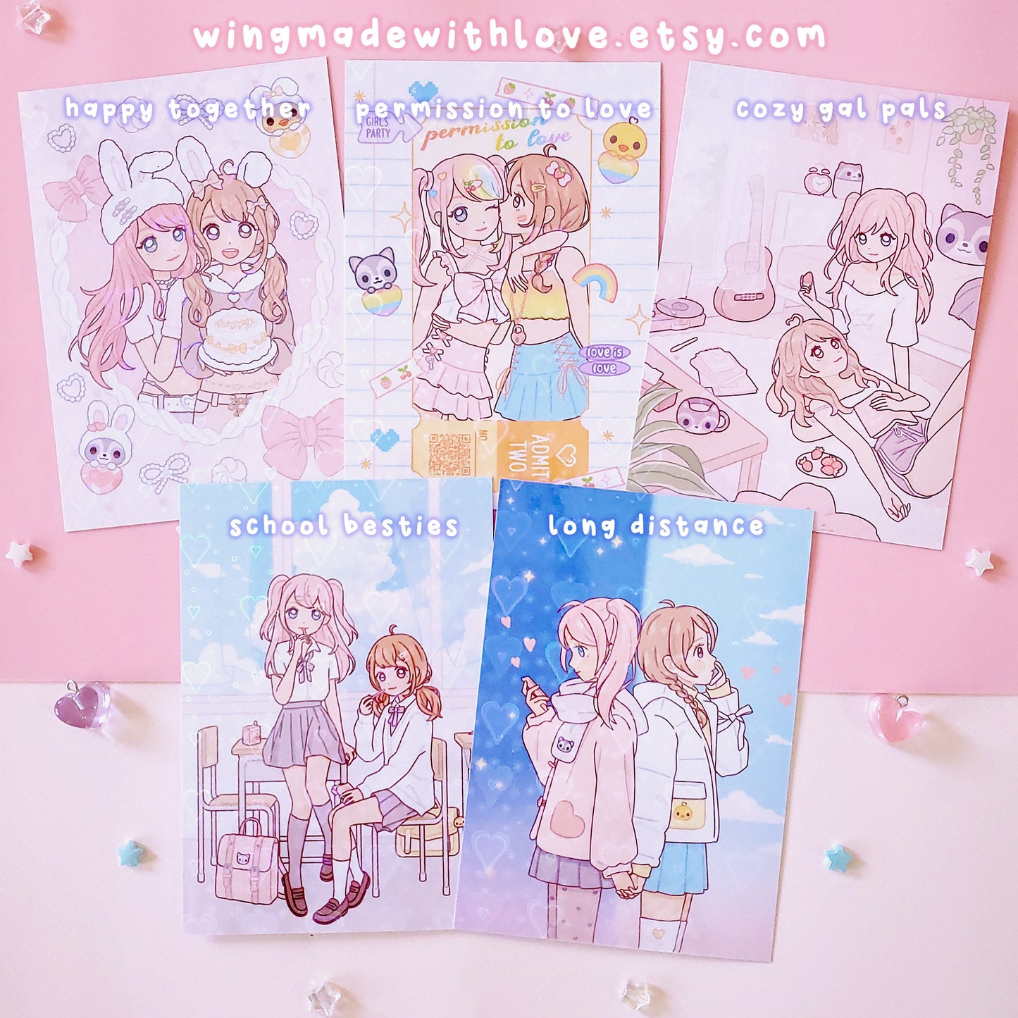 OC Print ♡ Girl Couple
