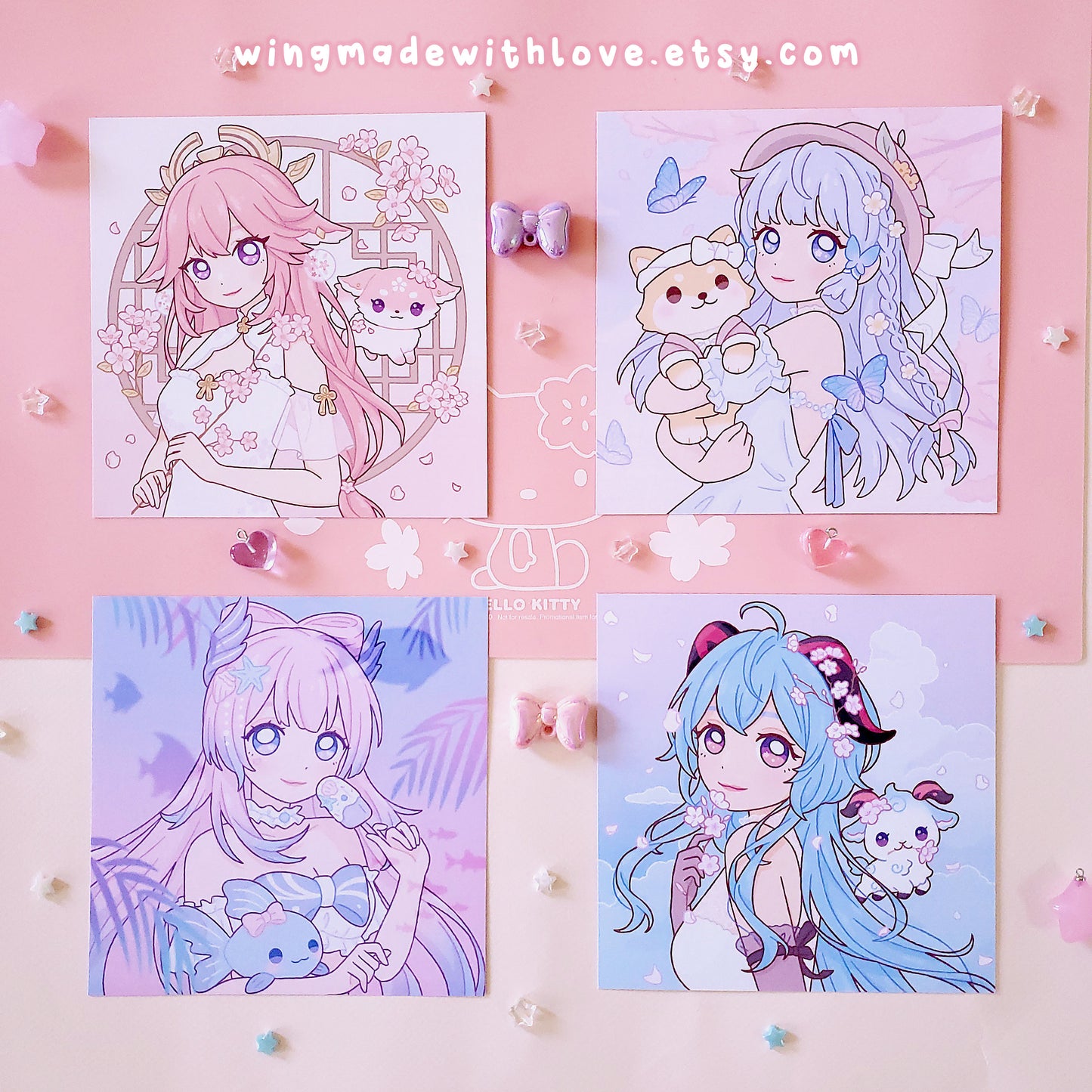 Genshin Print ♡ Yae Miko Ayaka Kokomi Ganyu
