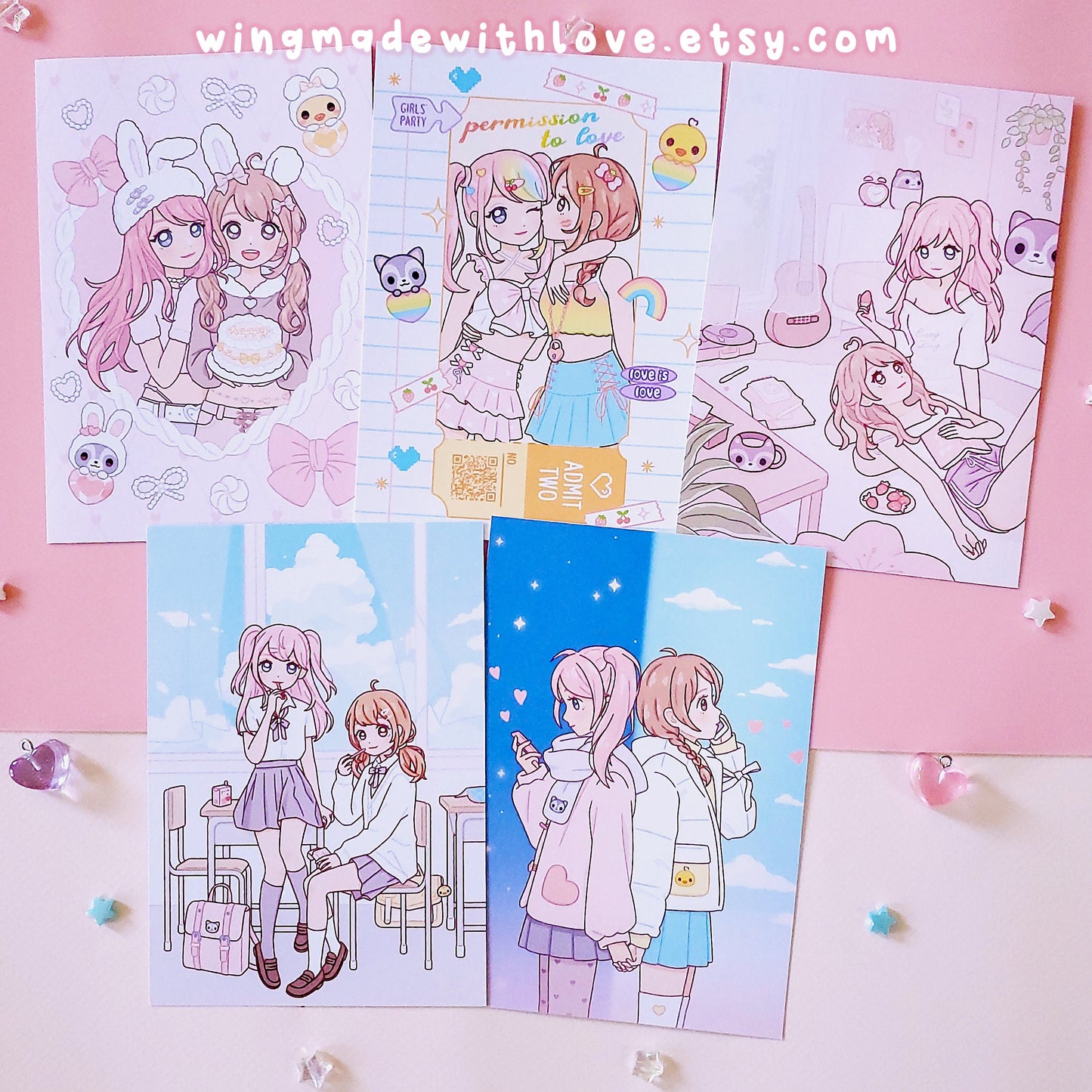 OC Print ♡ Girl Couple