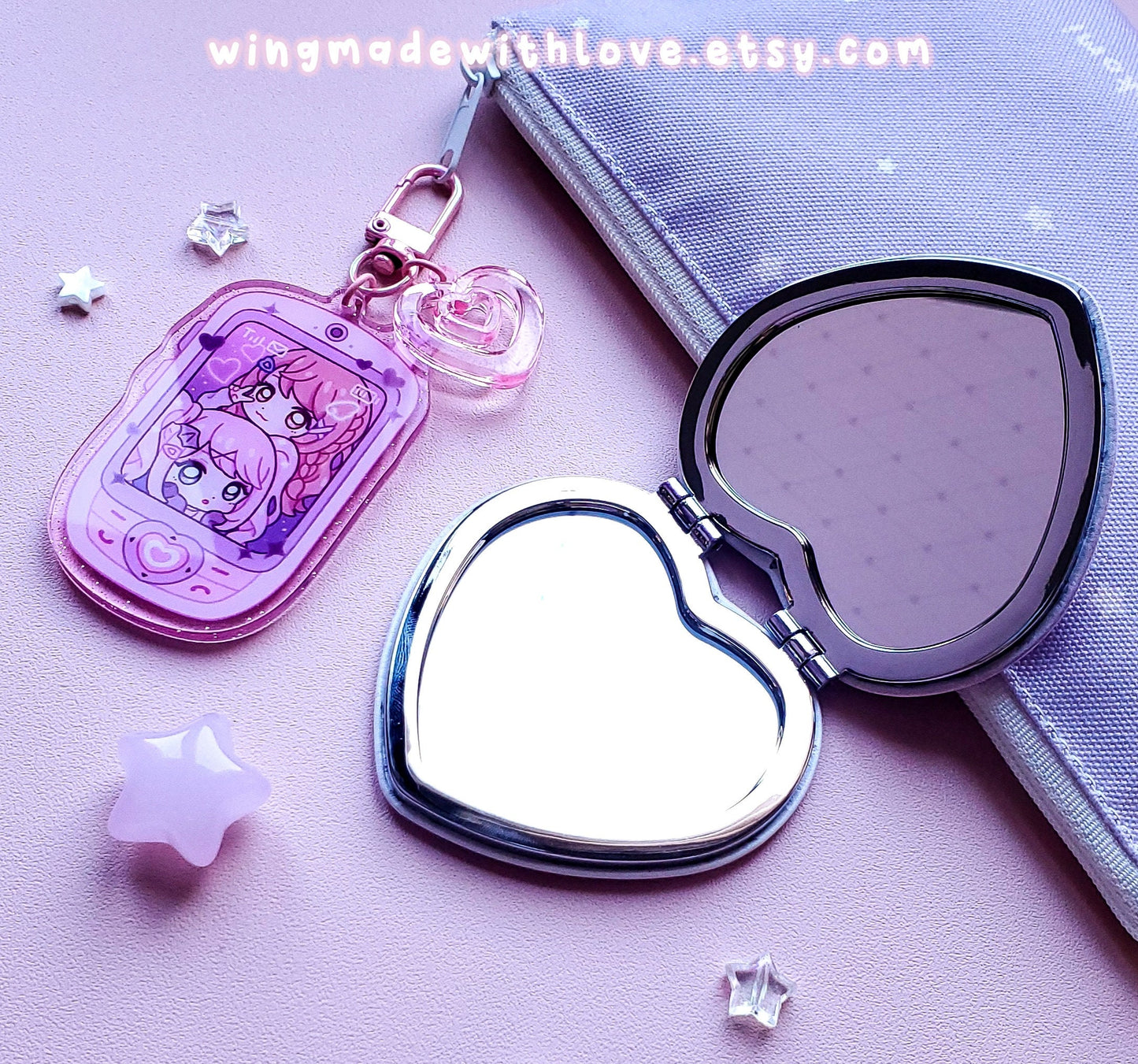 OC Keychain & Mirror ♡ Citypop Retro