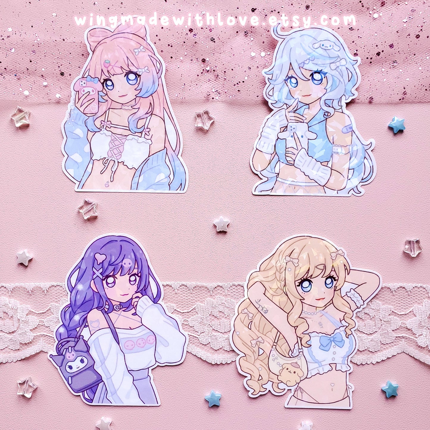 Genshin Stickers ♡ Kokomi Furina Raiden Navia
