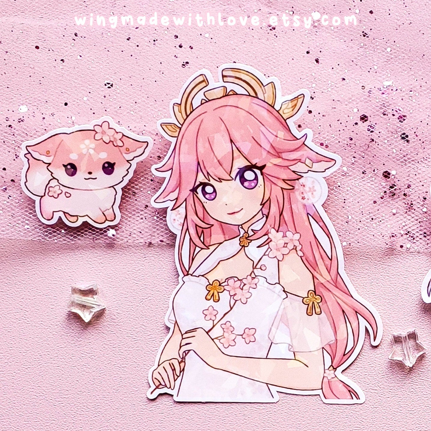Genshin Stickers ♡ Yae Miko Ayaka Kokomi Ganyu