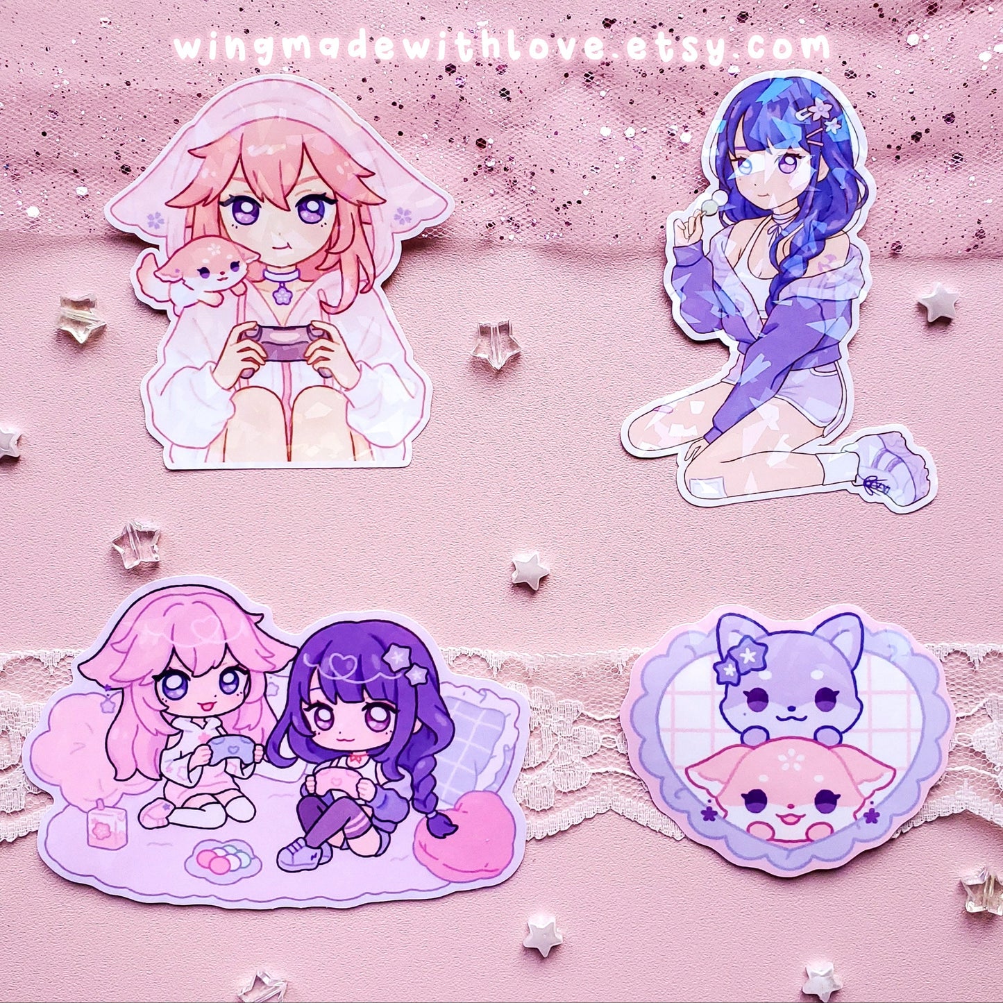 Genshin Stickers ♡ Eimiko Raiden Yae Miko
