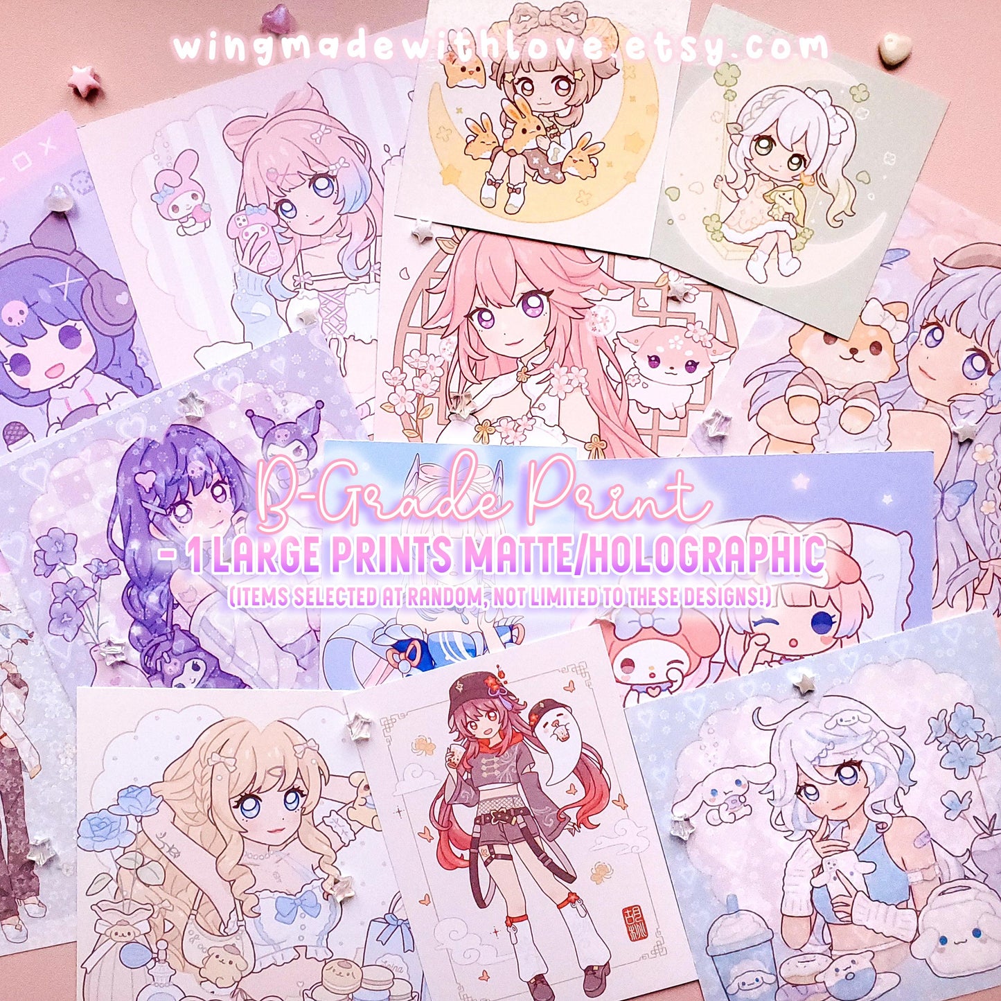Mystery Pack ♡ Genshin B-grade Prints
