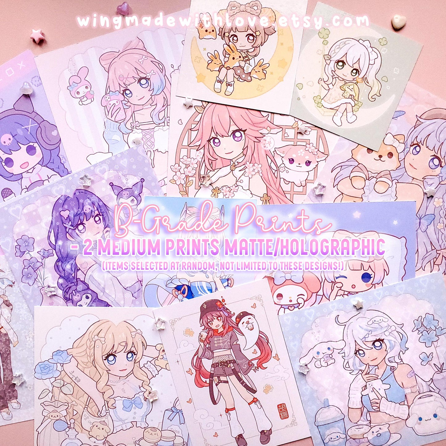 Mystery Pack ♡ Genshin B-grade Prints