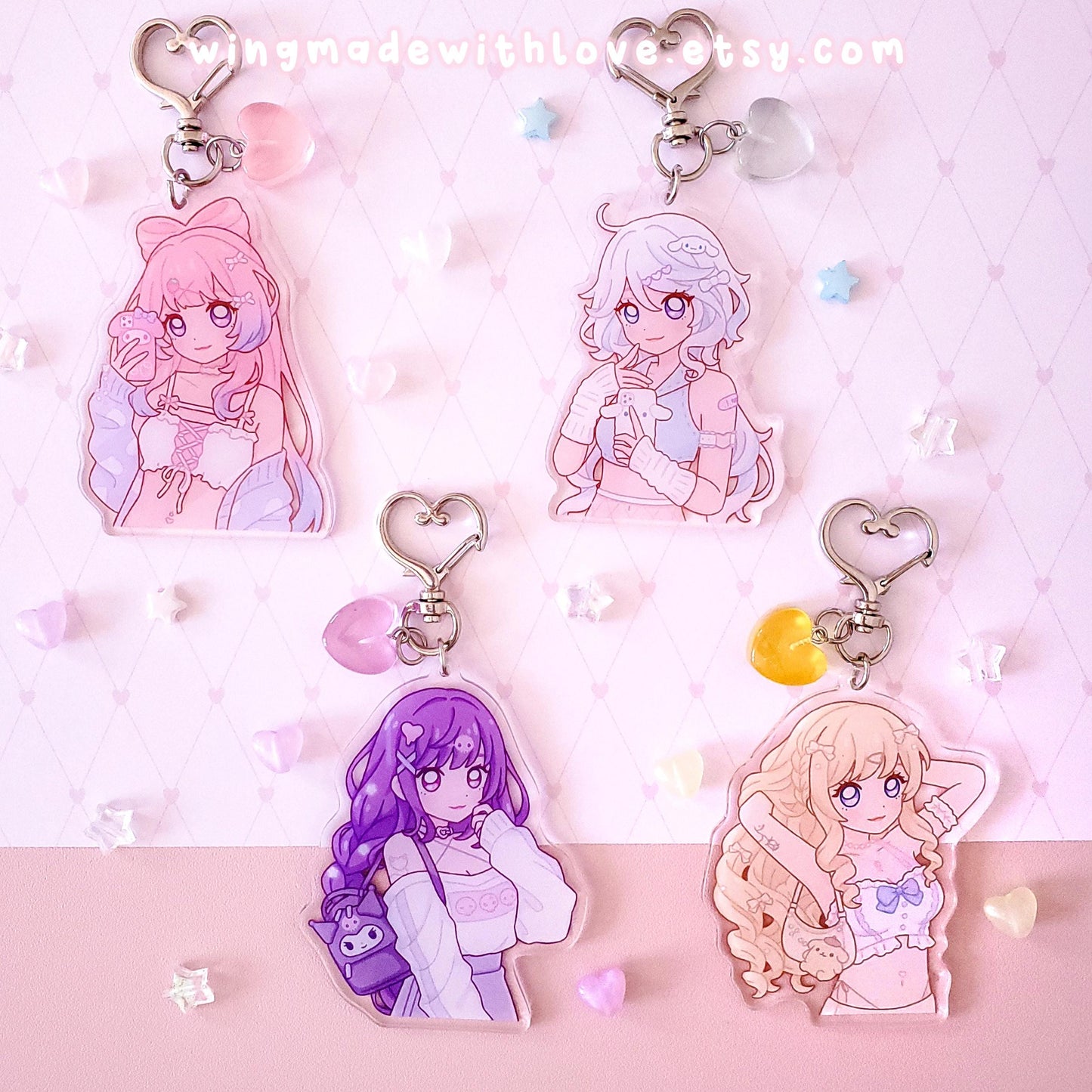 Genshin Keychain ♡ Kokomi Furina Raiden Navia