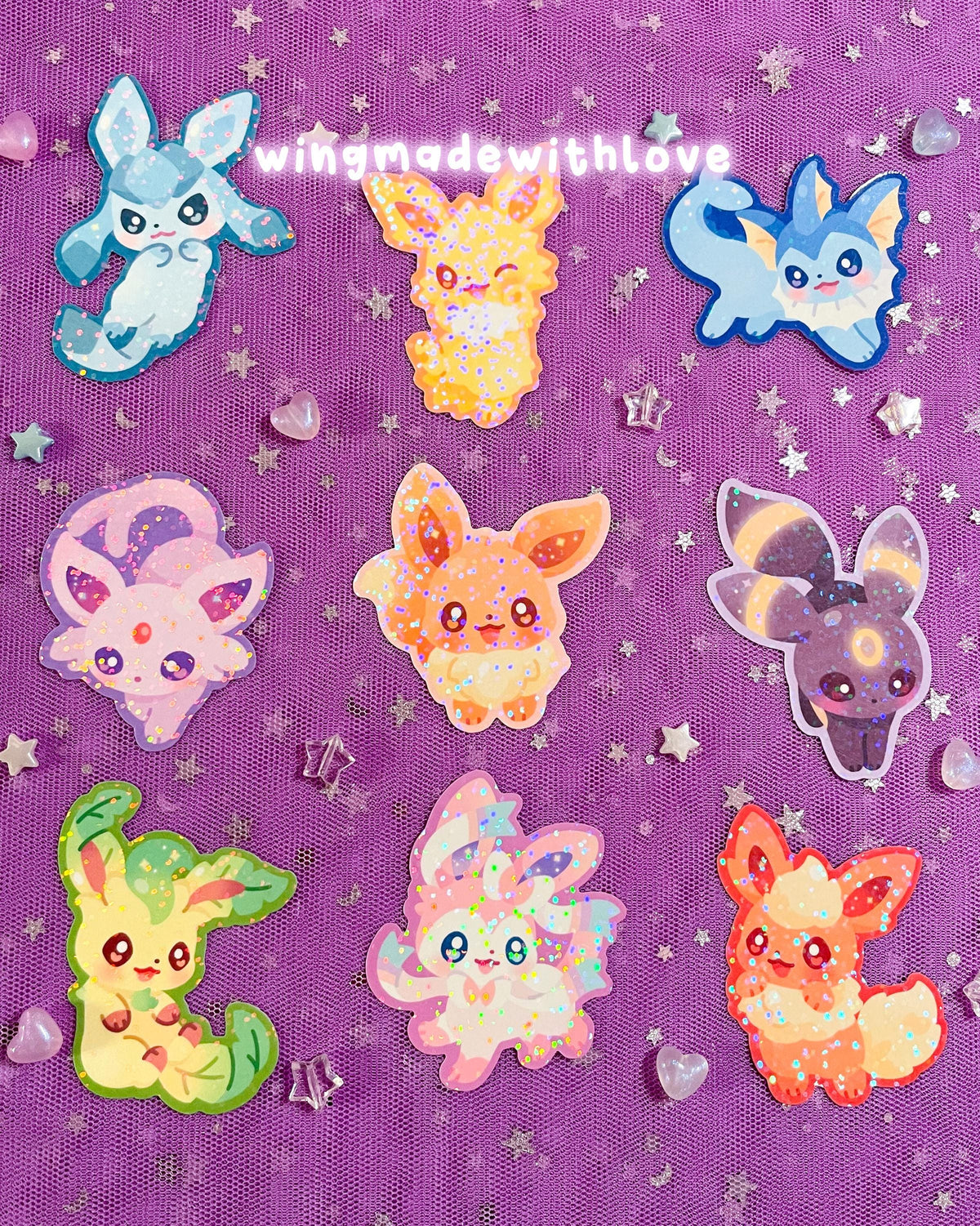 Fanart Stickers ♡ Elemental Fox Kitsune