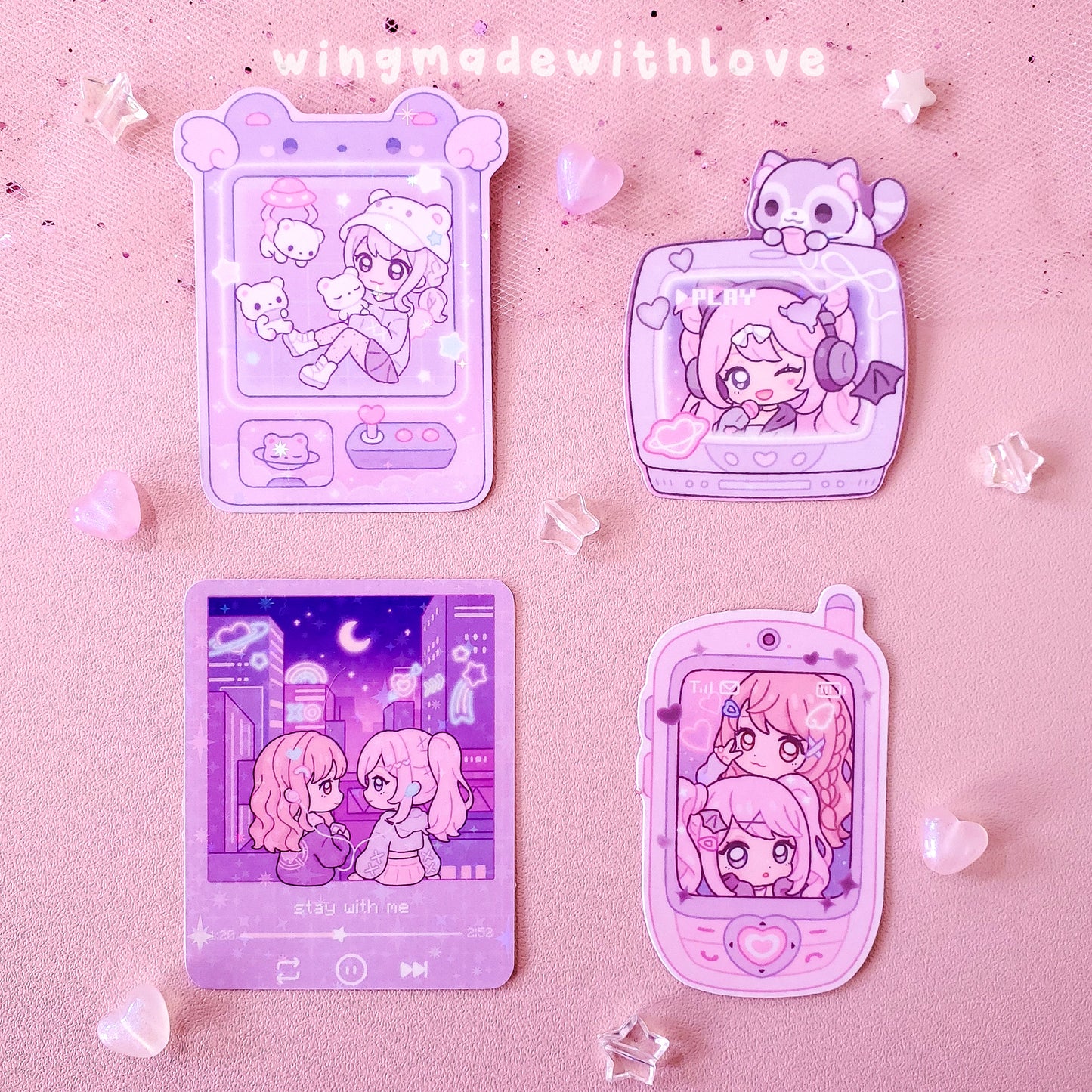 OC Stickers Set ♡ Retro Girls