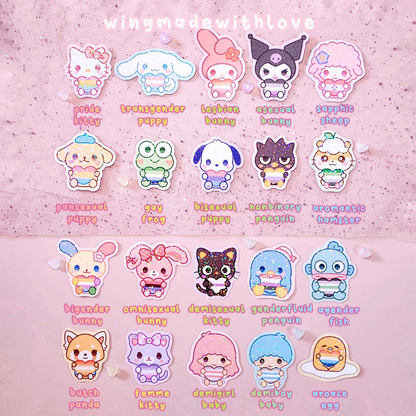 Fanart Stickers ♡ Kawaii Pride Friends