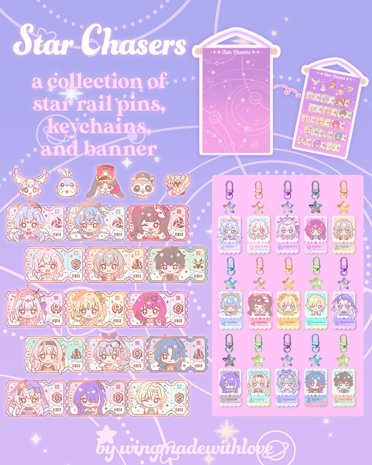 PRE-ORDER HONKAI STAR RAIL PINS & KEYCHAINS