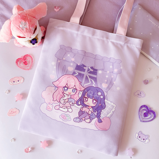PRE-ORDER Genshin Tote Bag ♡ Eimiko Raiden Yae Miko