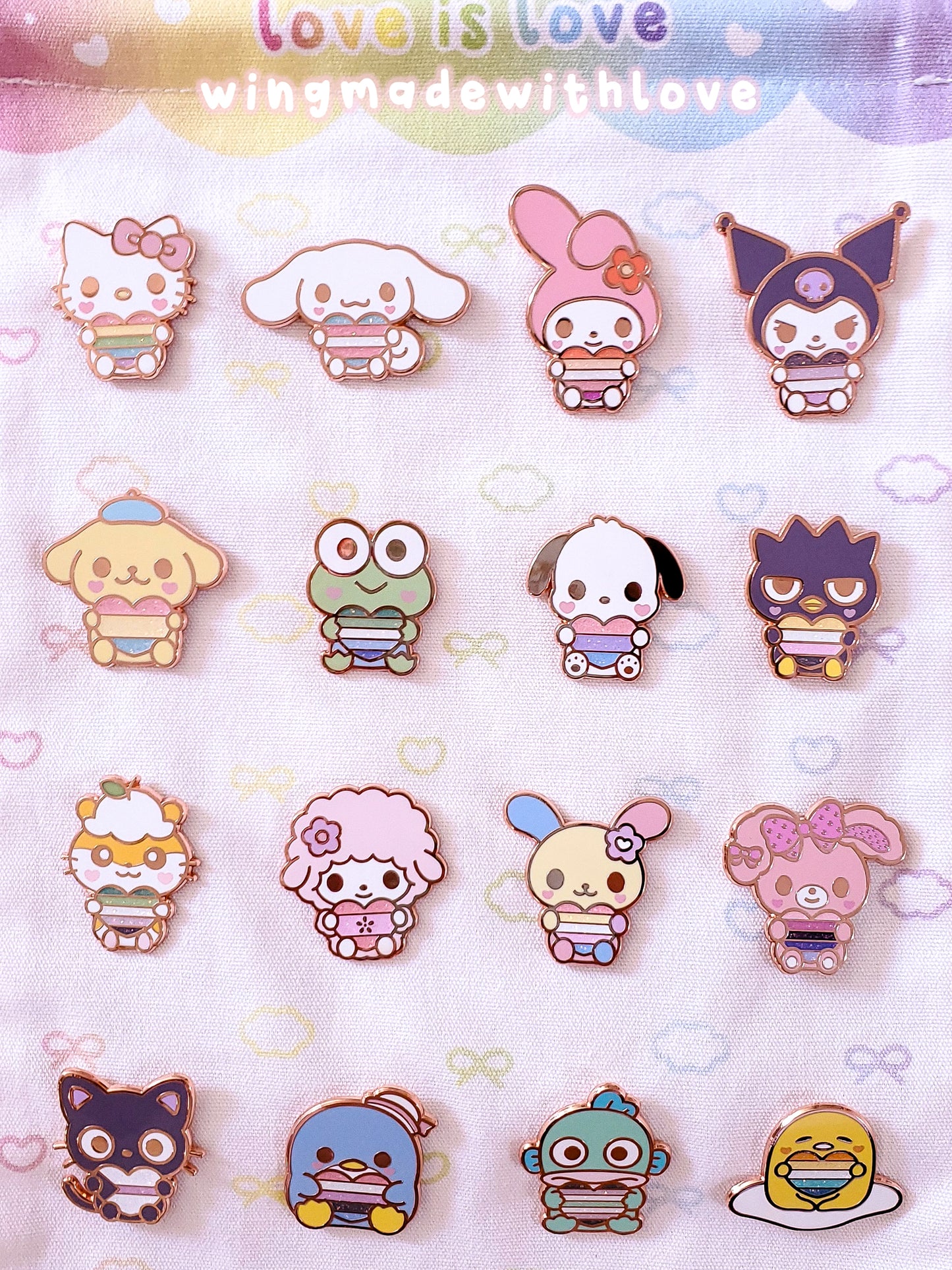 Fanart Enamel Pins ♡ Kawaii Pride Friends
