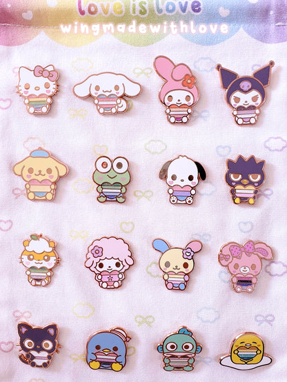 Fanart Enamel Pins ♡ Kawaii Pride Friends