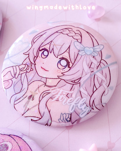 Honkai Star Rail Pin Buttons 58mm ♡ Robin Firefly March 7th Kafka