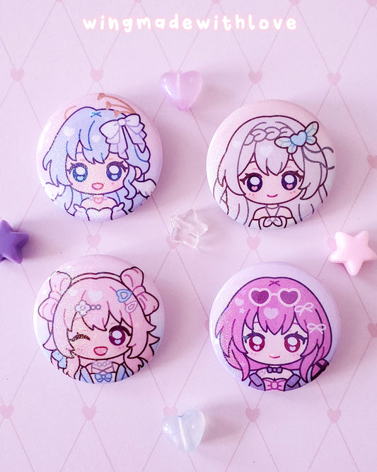 Honkai Star Rail Pin Buttons 32mm ♡ Robin Firefly March 7th Kafka