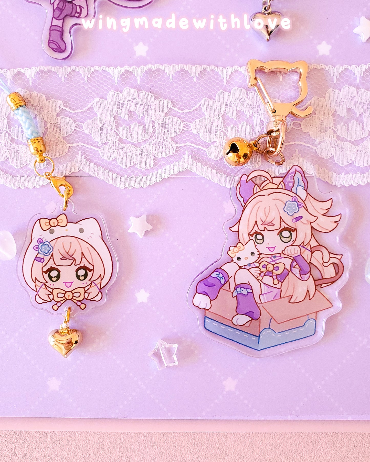 Portachiavi e ciondoli per telefono Genshin ♡ Lynette & Kirara