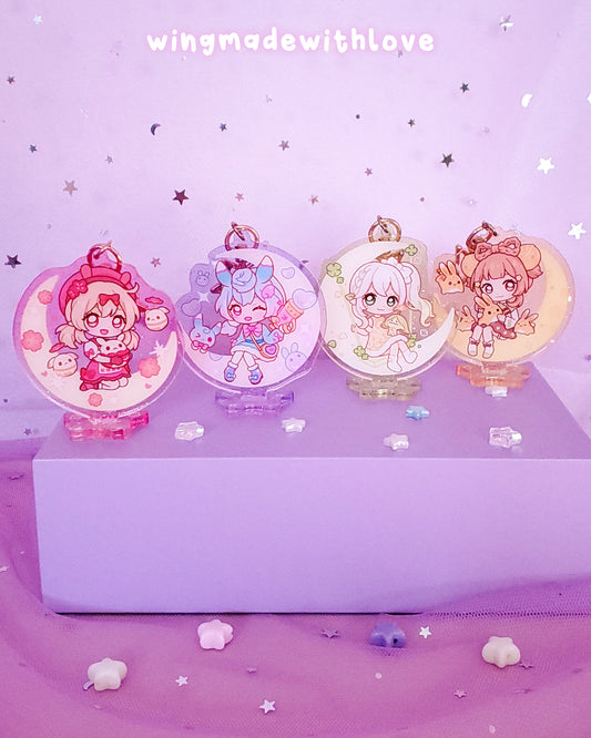 Genshin Standee Keychains ♡ Klee Sigewinne Nahida Yaoyao