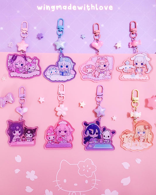 Genshin Keychains ♡ Citlali Furina Kokomi Raiden Yae Clorinde Navia Ayaka