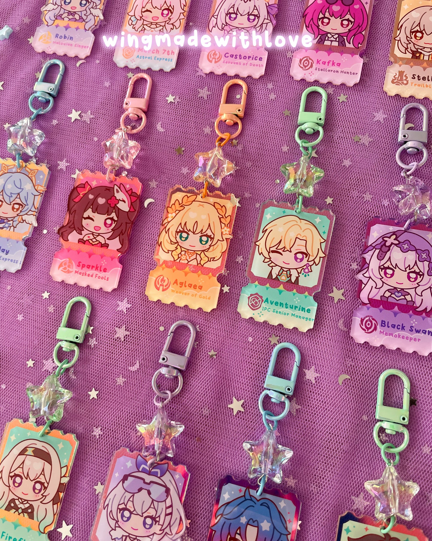Honkai Star Rail ♡ Holographic Keychains