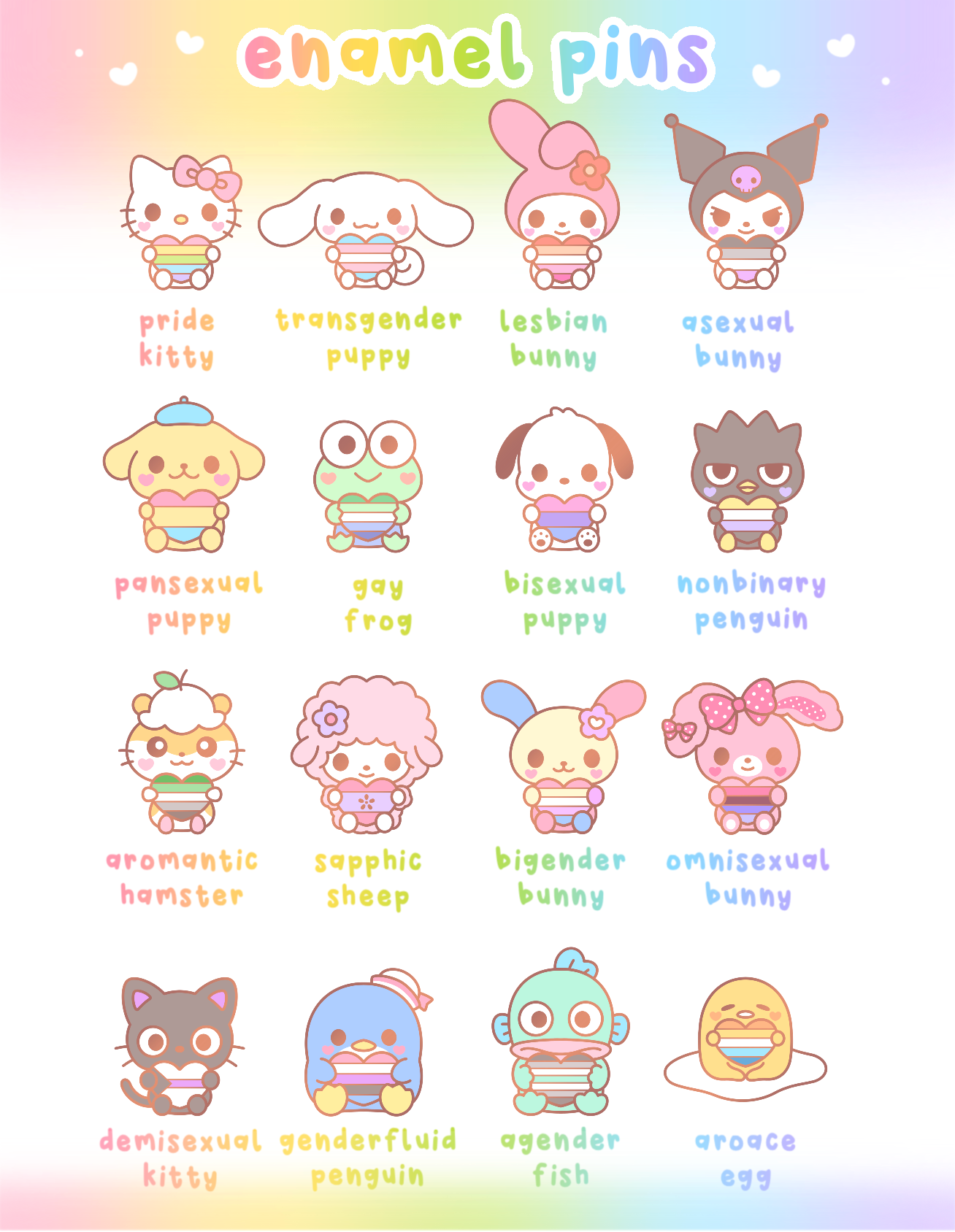 PRE-ORDINA spille Fanart ♡ Kawaii Pride Friends (ETA Feb - Mar '25)