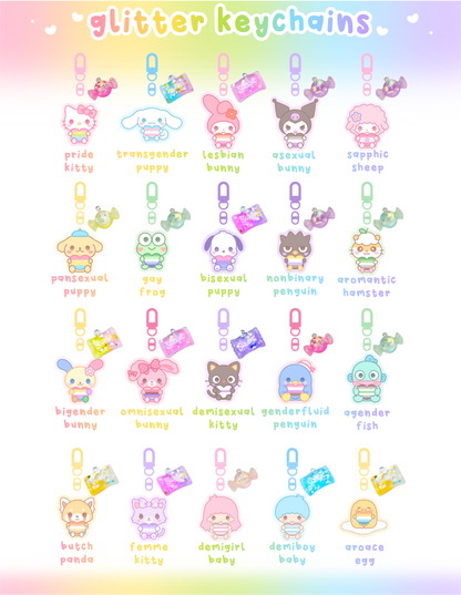 PRE-ORDER Fanart Keychains ♡ Kawaii Pride Friends (ETA Feb - Mar '25)