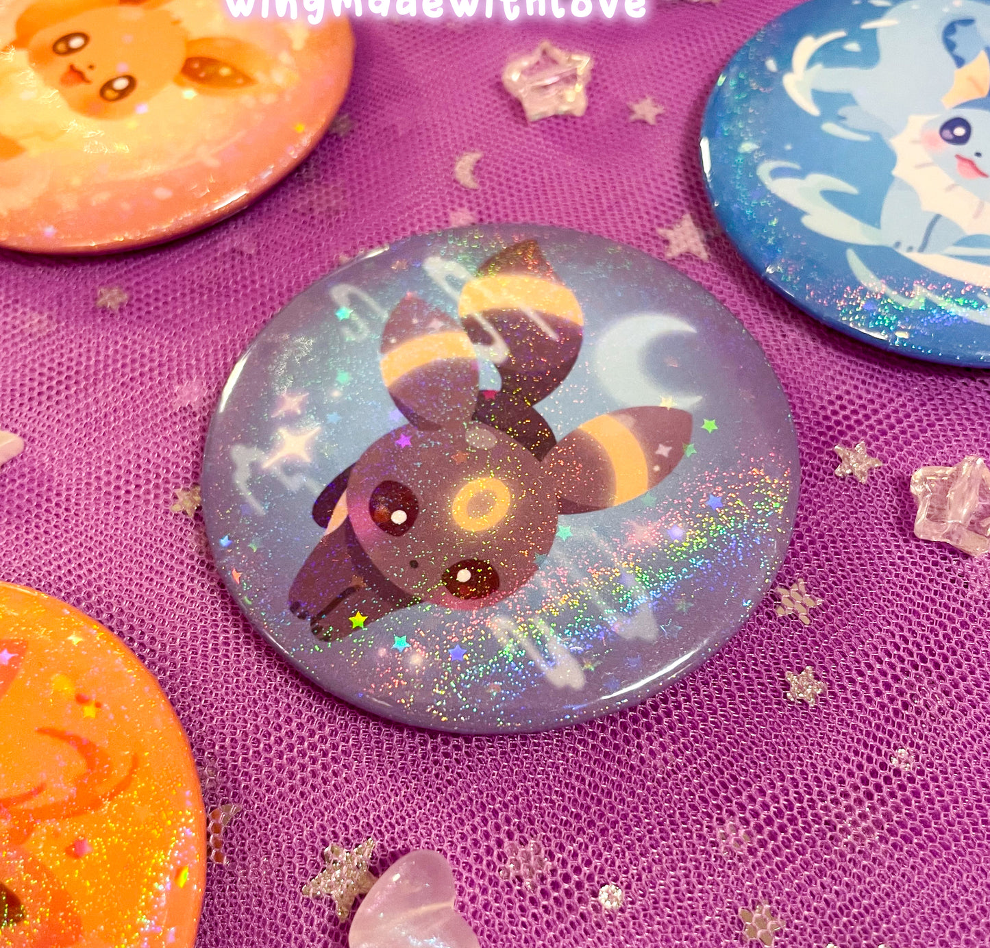 Fanart Pin Buttons 58mm ♡ Elemental Fox Kitsune