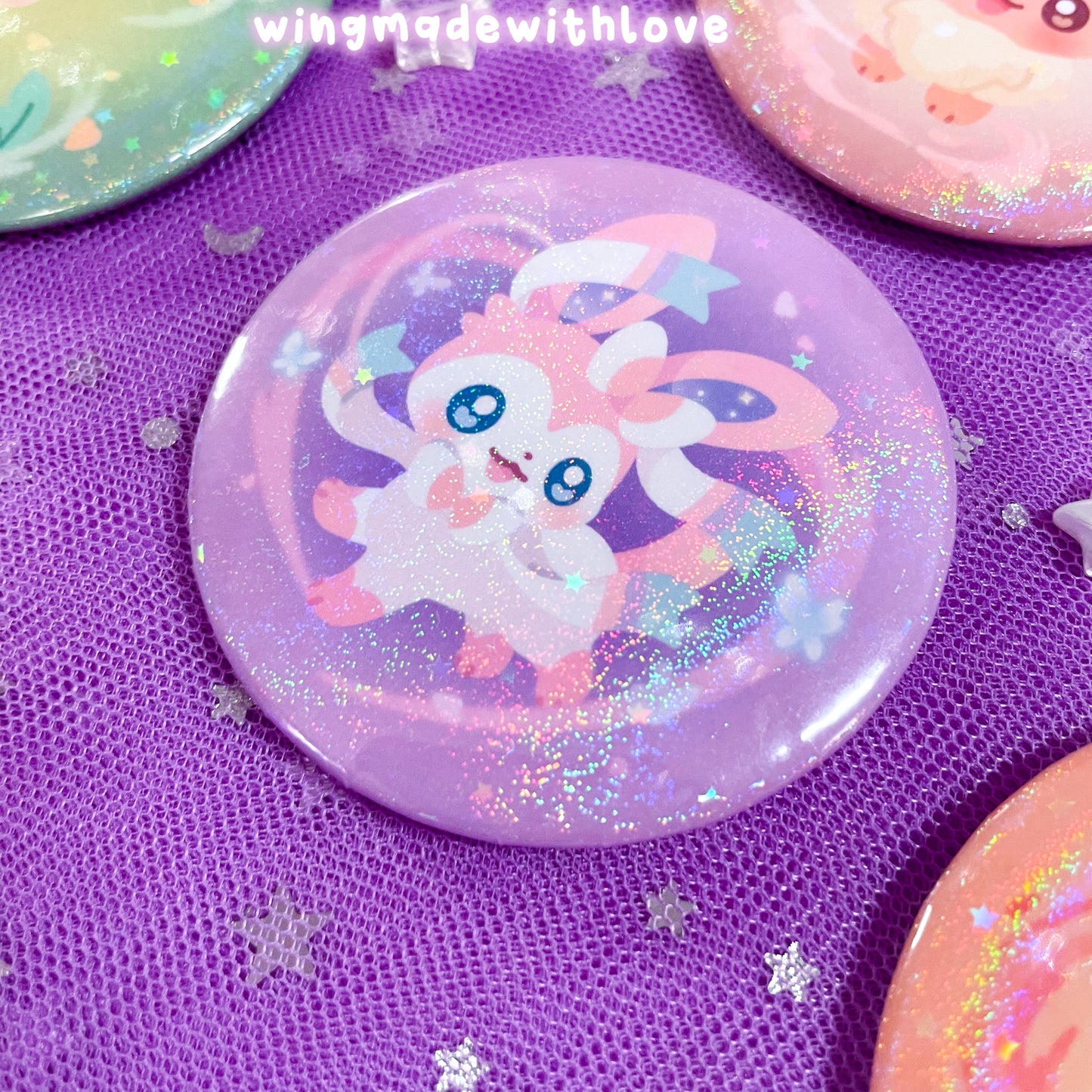 Fanart Pin Buttons 58mm ♡ Elemental Fox Kitsune