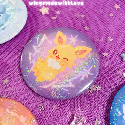 Fanart Pin Buttons 58mm ♡ Elemental Fox Kitsune