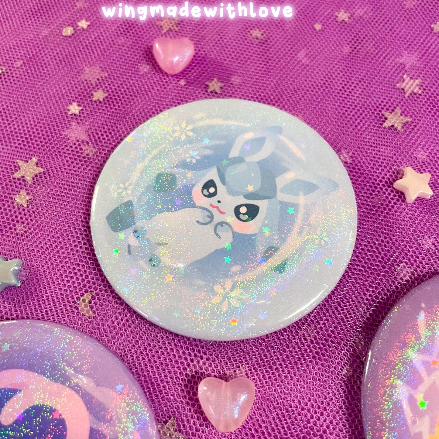Fanart Pin Buttons 58mm ♡ Elemental Fox Kitsune