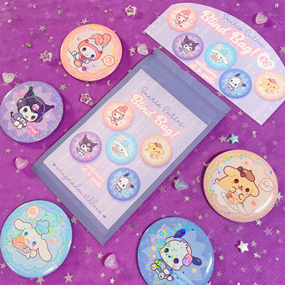 Fanart Blind Bag 1 Pin Button ♡ Kawaii Friends