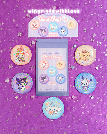 Fanart Blind Bag 1 Pin Button ♡ Kawaii Friends