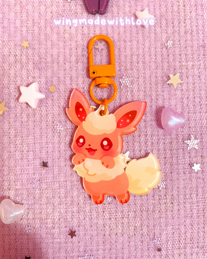 Fanart Keychains ♡ Elemental Fox Kitsune