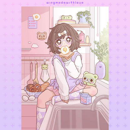 OC Print ♡ Breakfast Time (Moka)