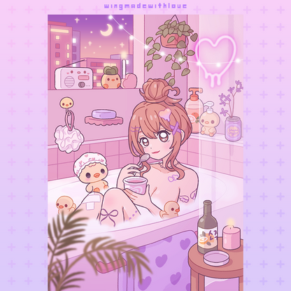 OC Print ♡ Cozy Bath (Rei)