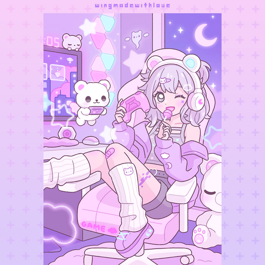 OC Print ♡ Gamer girl (Dubu)