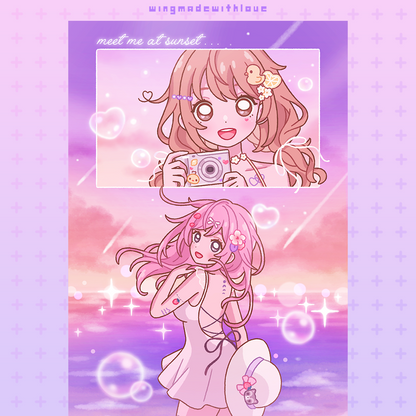 OC Print ♡ Meet me at sunset (Rei x Mimi)