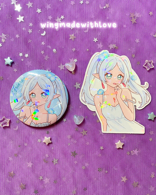 Fanart Pin & Sticker ♡ Frieren