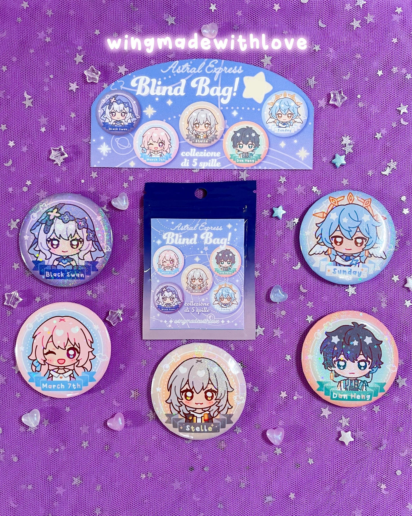 Honkai Star Rail Blind Bag 1 Pin Button ♡ Astral Express