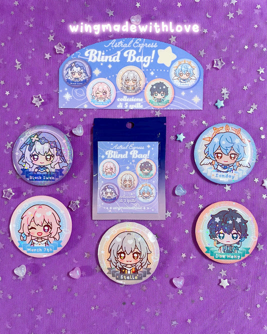 Honkai Star Rail Blind Bag 1 Pin Button ♡ Astral Express