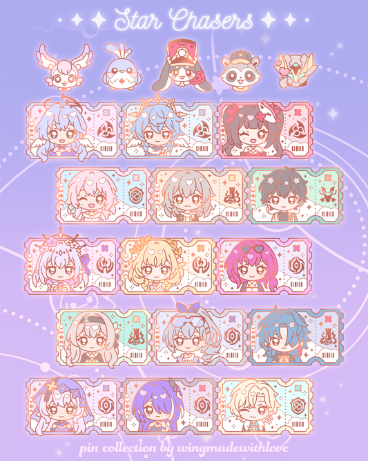 PRE-ORDER Honkai Star Rail Enamel Pins (ETA Oct - Nov '25)