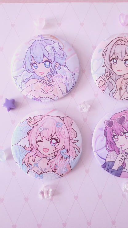 Honkai Star Rail Pin Buttons 58mm ♡ Robin Firefly March 7th Kafka